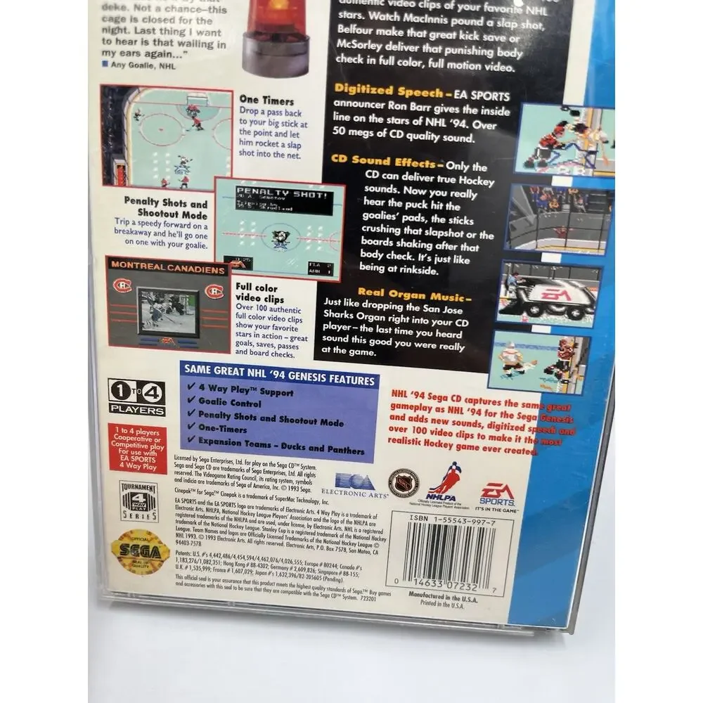 NHL '94 (Sega CD, 1993) Complete